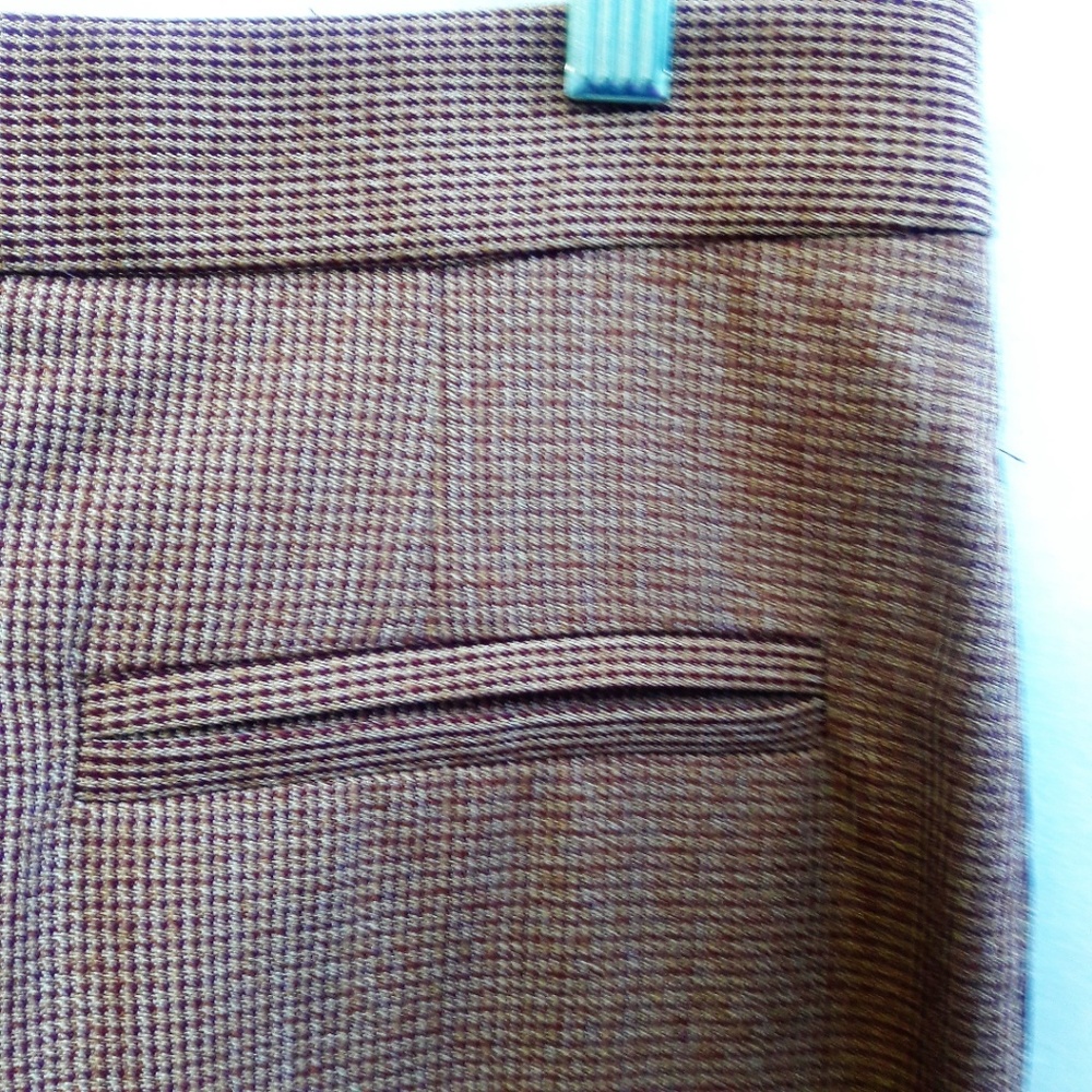 Marni Wool Pants Cuff Creased Button Fly 38 Italy 28 Waist Reddish Brown - Picture 4 of 8